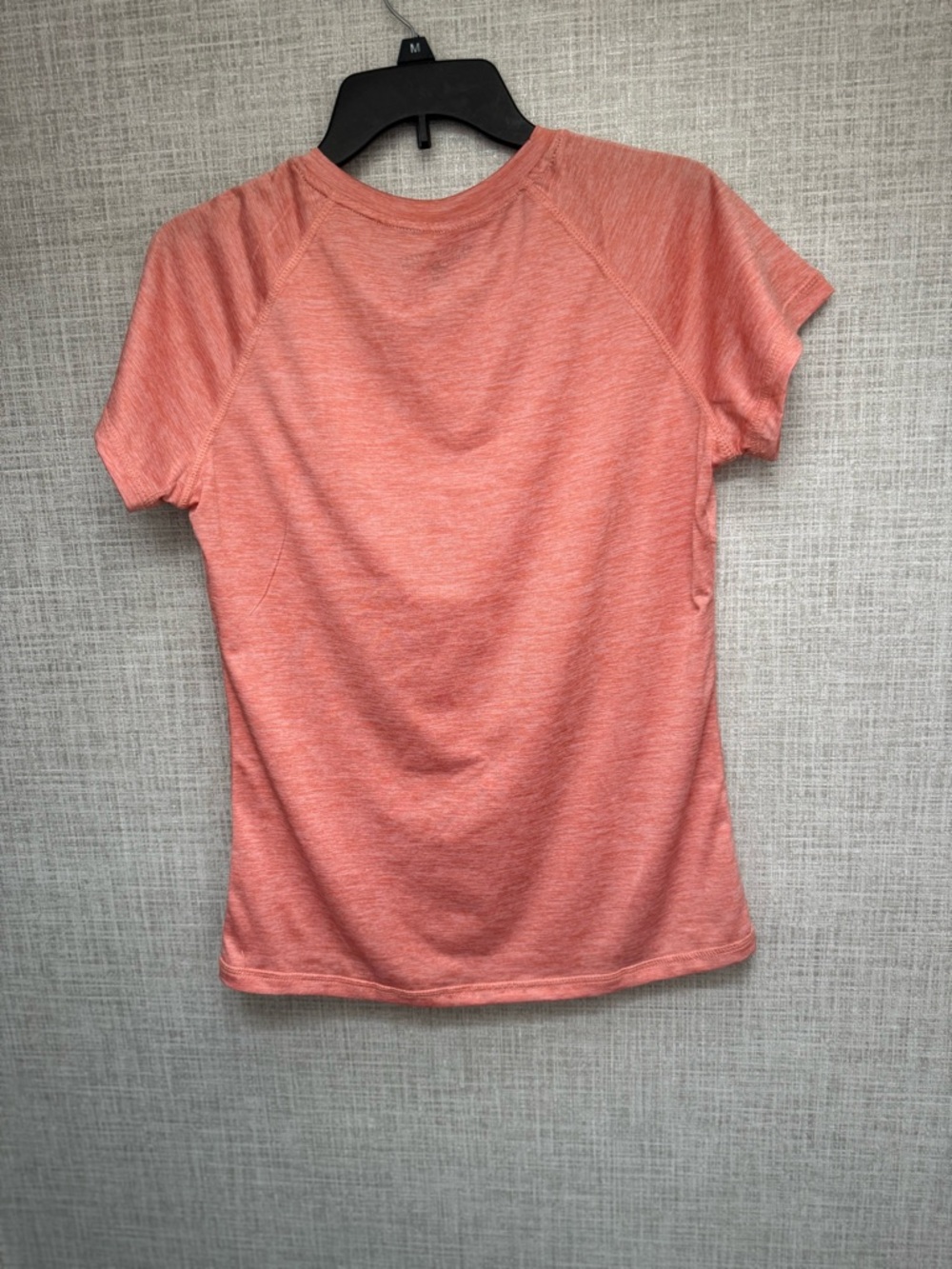 Beverly Hills Polo Club Women's Heather Coral V-Neck Short Sleeve Tee - Picture 4 of 5